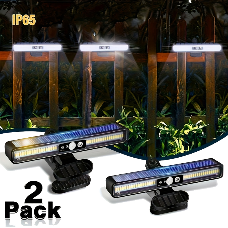 Outdoor Lighting For Fence - Aufsteckbare Solar-Bewegungsmelderleuchten für den Außenbereich, wasserdicht,