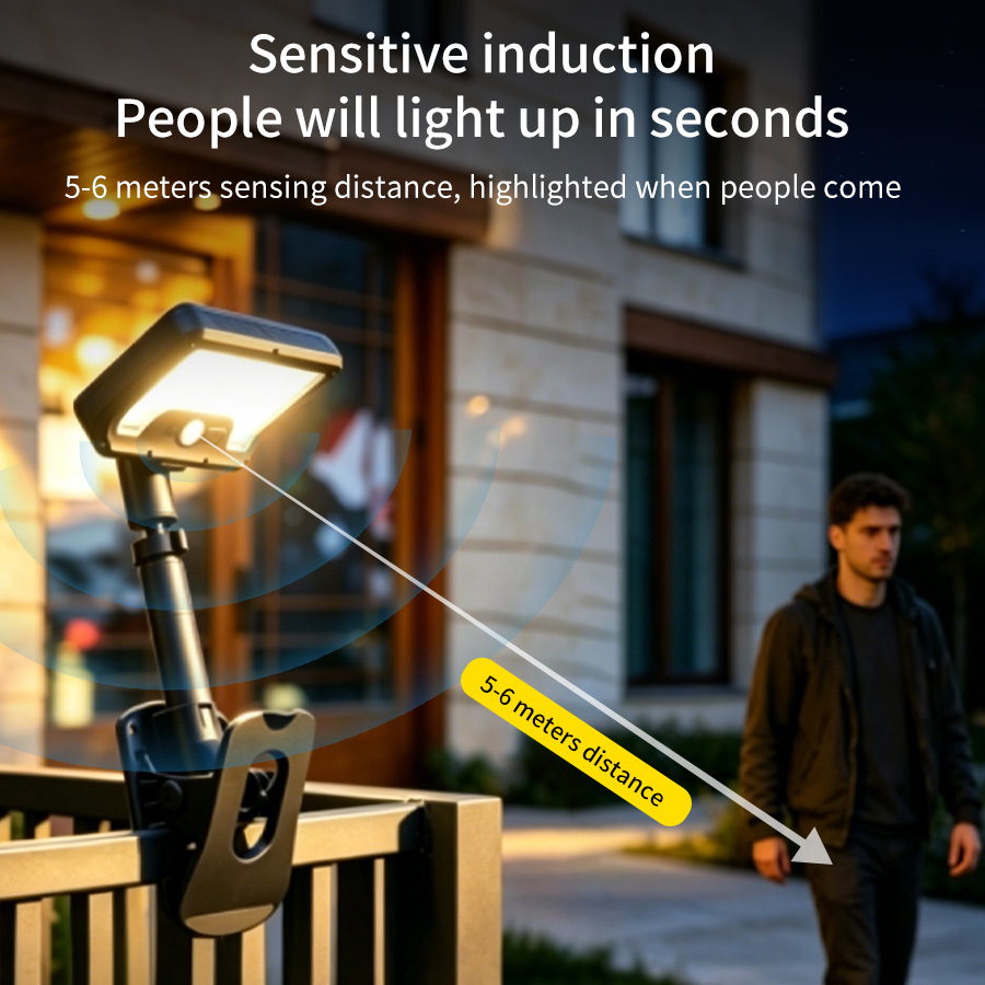 Outdoor Lighting For Fence - Aufsteckbare Bewegungssensor-Solarleuchten für Außenbereich Wasserdicht 92