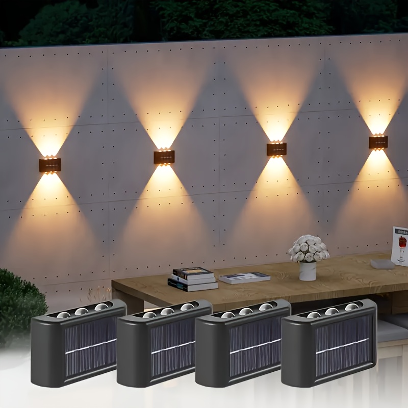 Outdoor Lighting Lamps - LED Solarleuchte für Außen, Wasserdichte Solar-Wandlampe