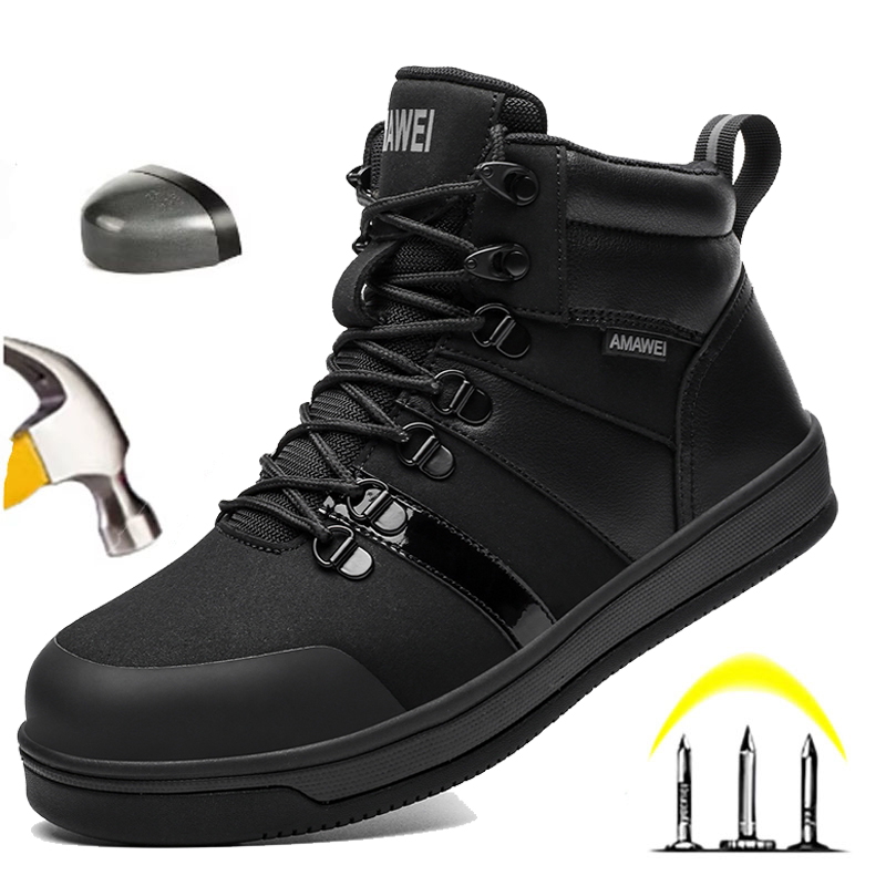 Outdoor Lighting Round - MenSteel Toe Safety Work Boots Anti-Smash