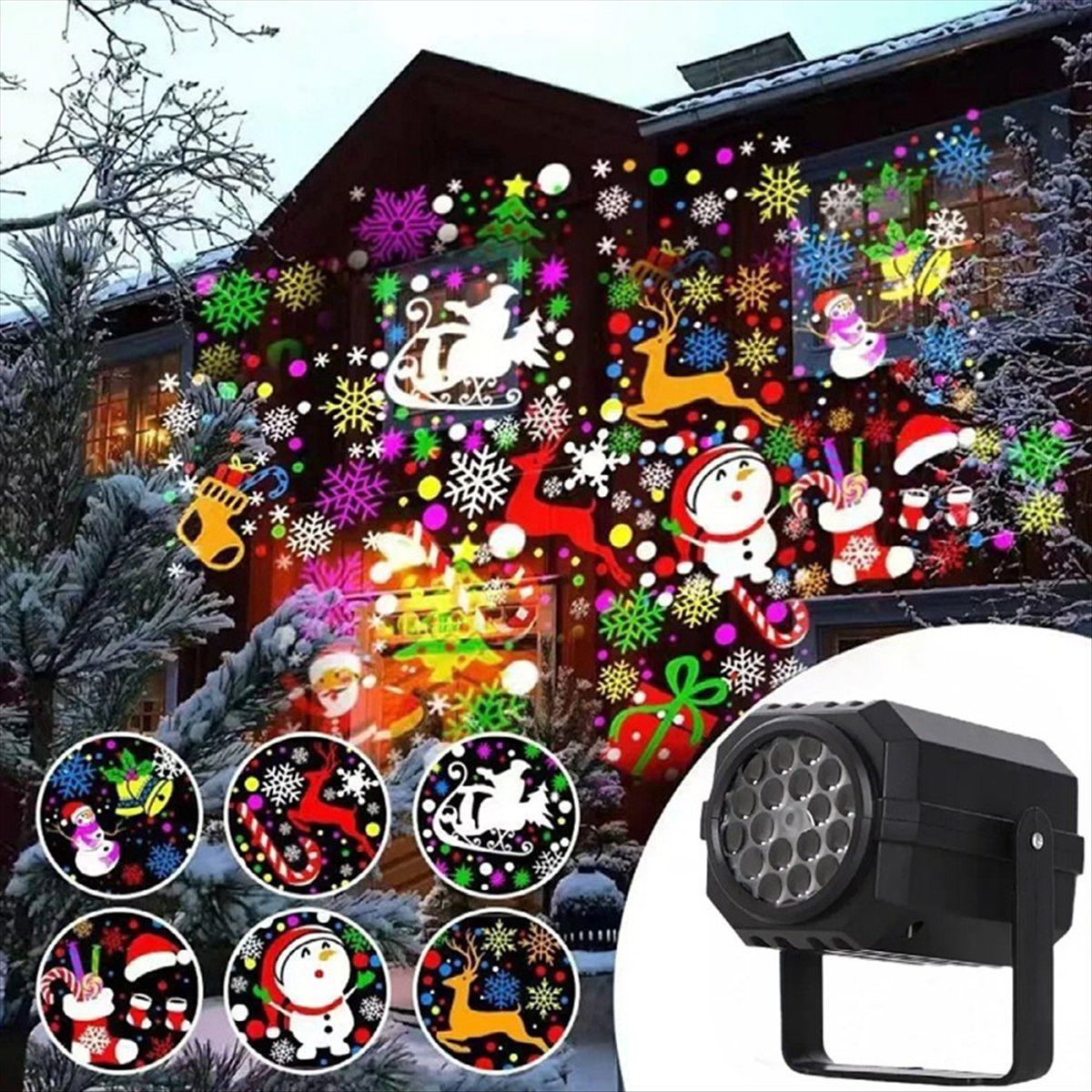 Outdoor Lighting On Sale - (AKTION) Weihnachts-Projektor-Lichter für Außenbereich, 16 Muster-Slide-LED-Projektionslampe