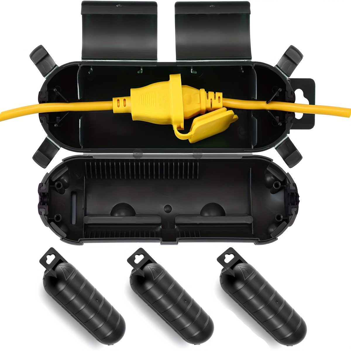 Outdoor Lighting Extension Cord - Verlängerungskabel, Steckeranschluss, schützende Sicherheitsabdeckung, wasserabweisend, für