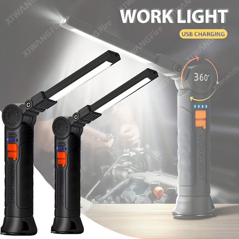 Outdoor Lighting Ideas - Wiederaufladbare LED-Taschenlampe, Arbeitsleuchte mit Magnet und