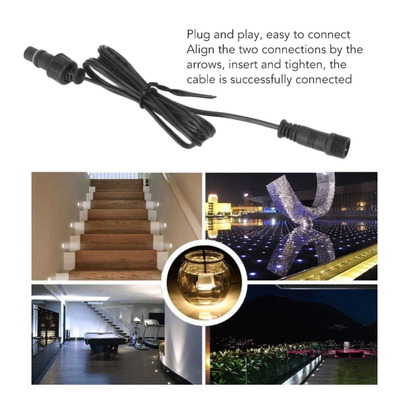 Outdoor Lighting Extension Cord - 5 Stück 3,3 Fuß langes Deck-Licht-Verlängerungskabel,