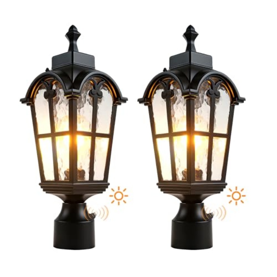 Outdoor Lighting Lamps - Sensor-Außenpfostenleuchten, wasserdichte Pfostenleuchte, rostfreie Außenlampe, wasserdichte