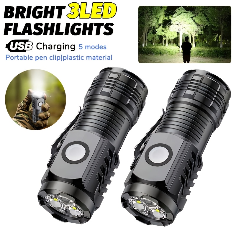 Zinc Outdoor Lighting - Tragbare Mini-LED-Handtaschenlampe Leistungsstarke Fingerspitzen-Taschenlampe Outdoor Wasserdichte