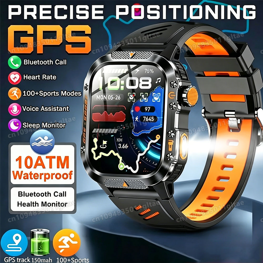 Outdoor Lighting Track - 2026 Globale Wander-Smartwatch 2,01'' Bildschirm 1100mAh