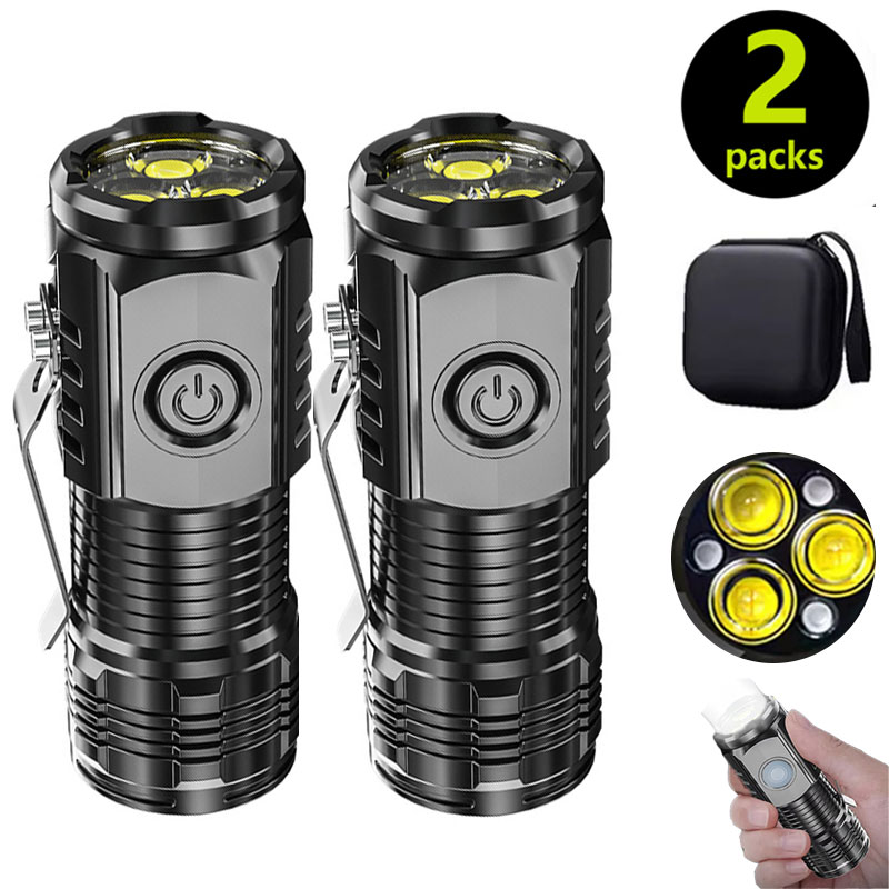 Outdoor Lighting Ideas - Mini-3LED-Taschenlampe mit Stiftclip, Nachtwandern, tragbare Helligkeit,
