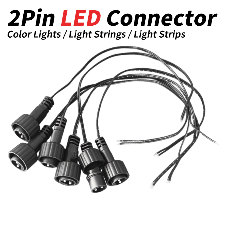 Outdoor Lighting Extension Cord - 2-Pin LED-Stecker mit 25cm Kabel für