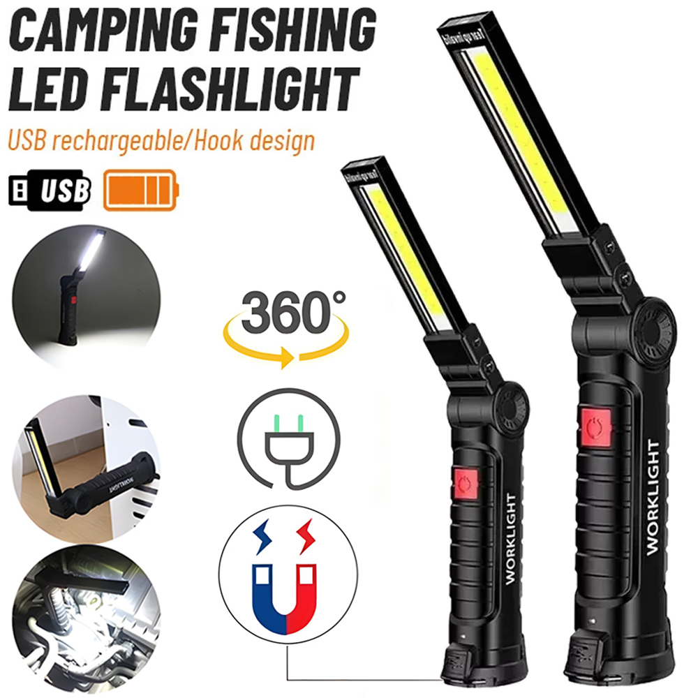 Zinc Outdoor Lighting - LED COB Taschenlampe USB wiederaufladbare Taschenlampe