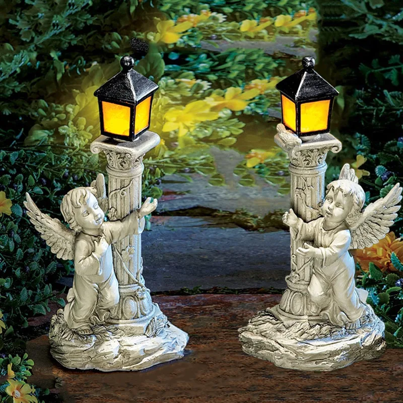 Outdoor Lighting Architectural - Solar Licht Europäische Römische Säule Engel