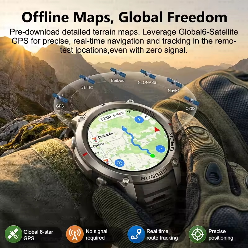 2026 Neue Militär-GPS-Smartwat – Outdoor Lighting Track Bewertung und Preis