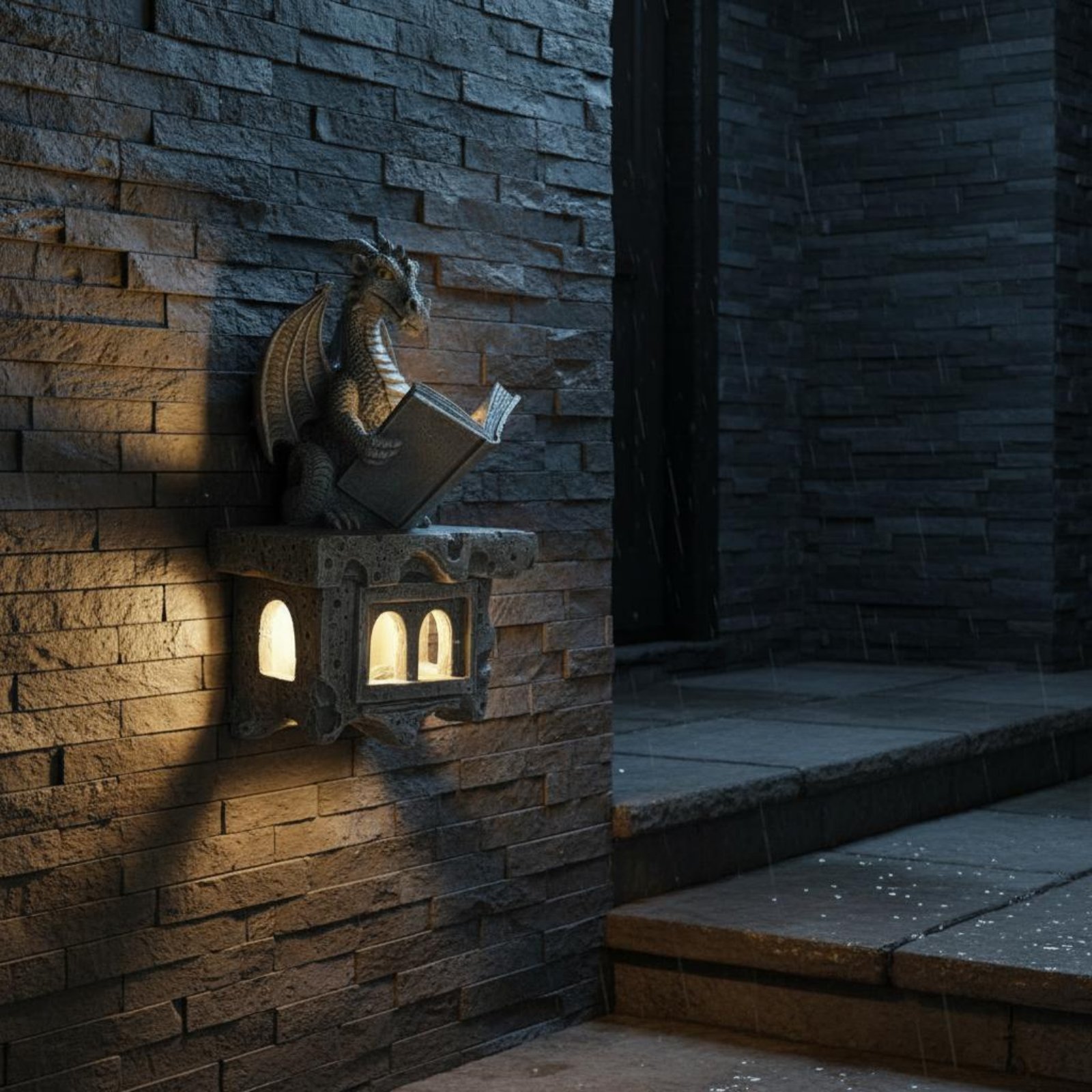 Solar-Wyvern-Wandleuchte mit a – Outdoor Lighting Patio Bewertung und Preis