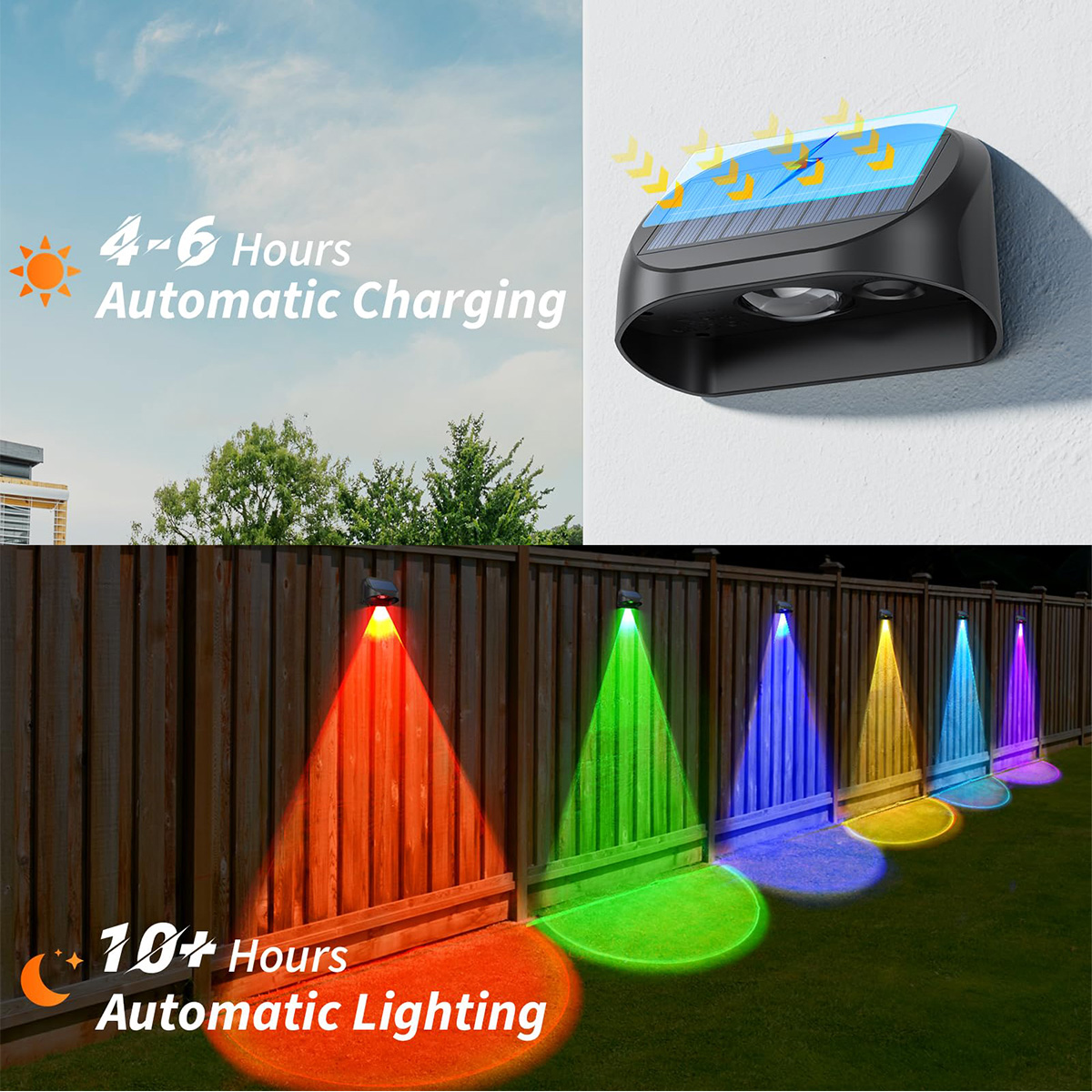 Solar Wand leuchte Solar Zaun  – Outdoor Lighting Deck Bewertung und Preis