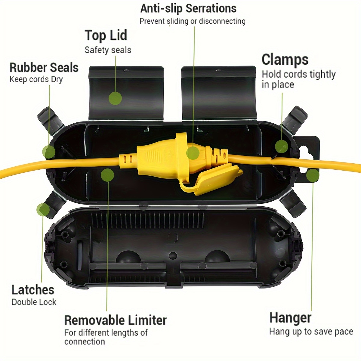 Sicherheitsabdeckungen für Auß – Outdoor Lighting Extension Cord Bewertung und Preis