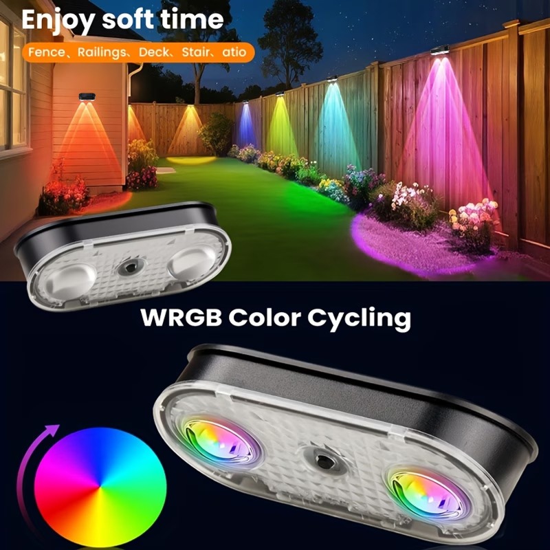 RGB Solar-Zaunleuchte IP44, 8  – Outdoor Lighting For Fence Bewertung und Preis