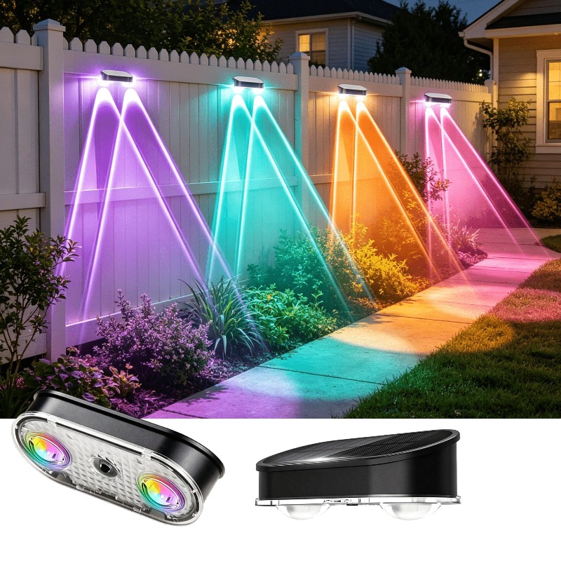 RGB Solar-Zaunleuchte IP44, 8  – Outdoor Lighting For Fence Bewertung und Preis