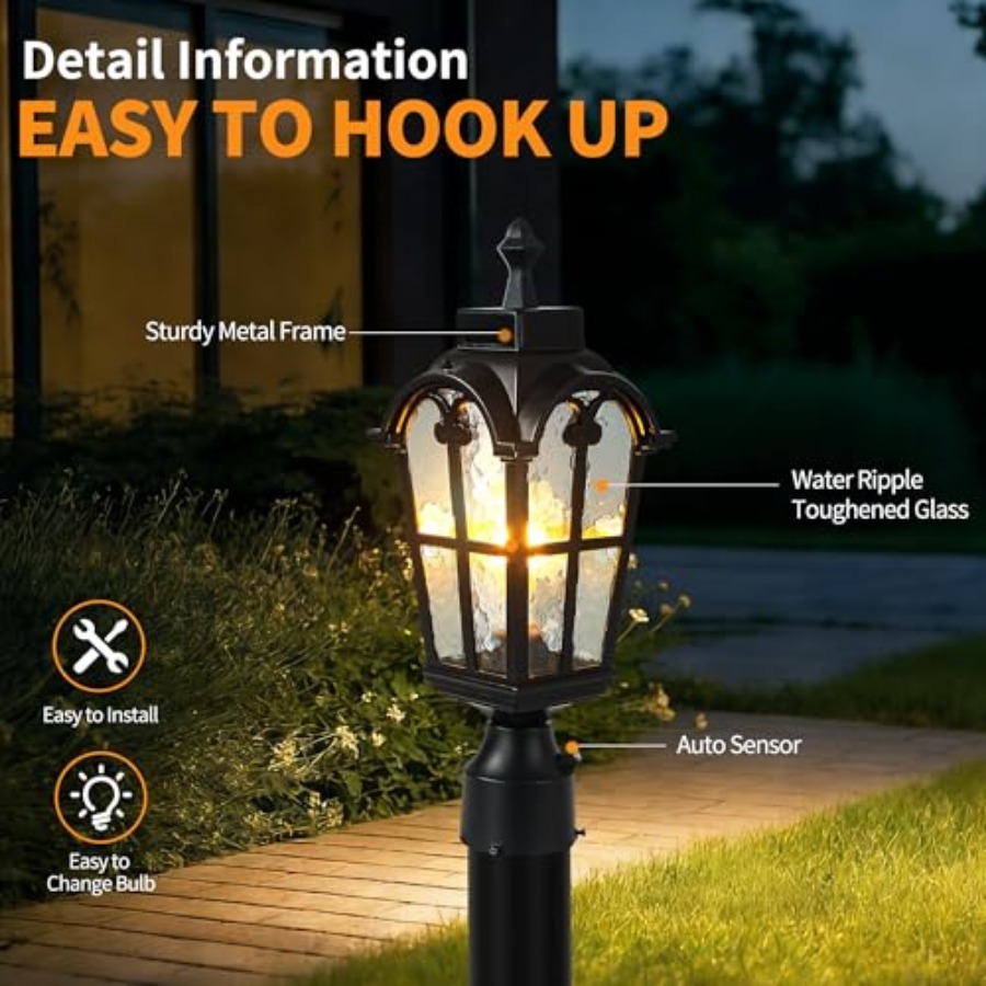 Sensor-Außenpfostenleuchten, w – Outdoor Lighting Lamps Bewertung und Preis
