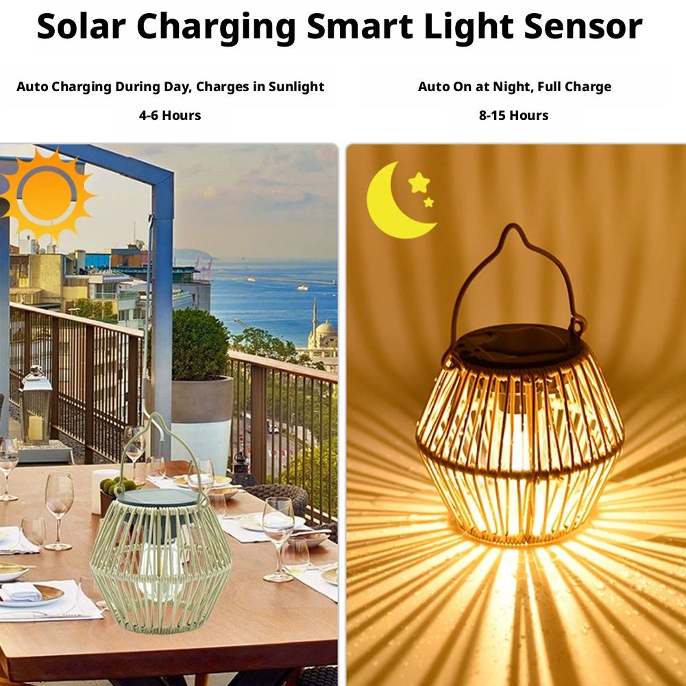 IP65 Wasserdichte Solar-Rattan – Outdoor Lighting Lamps Bewertung und Preis