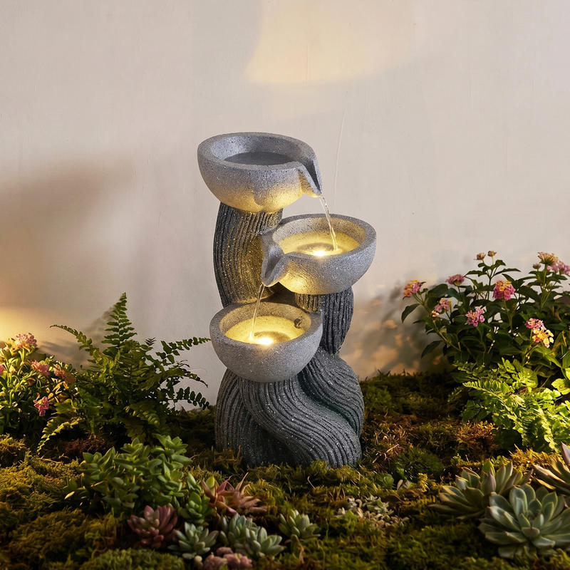 3-stufiger Outdoor-Wasserbrunn – Outdoor Lighting Deck Bewertung und Preis