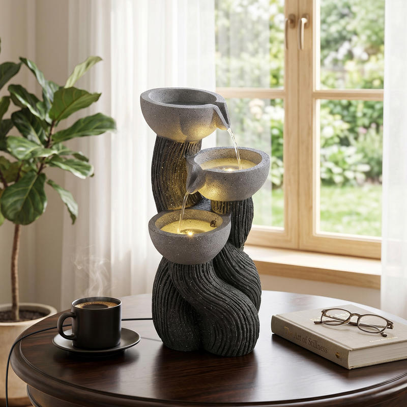 3-stufiger Outdoor-Wasserbrunn – Outdoor Lighting Deck Bewertung und Preis