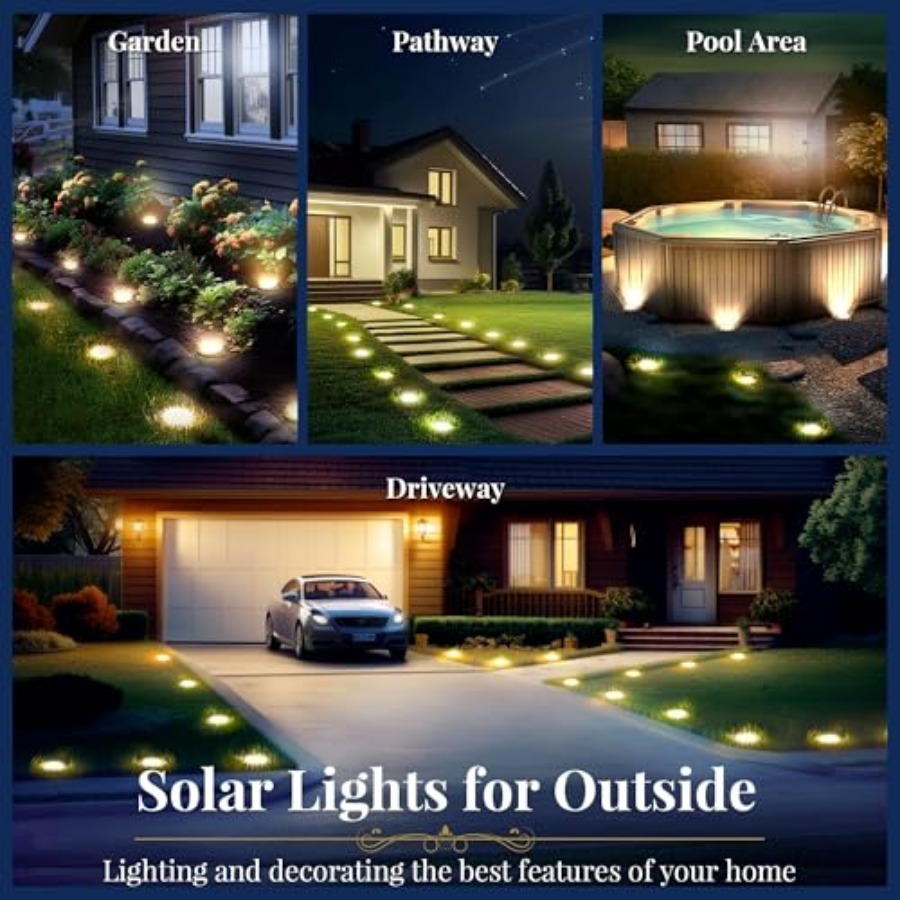 Solar-Bodenleuchten, Solar-Auß – Outdoor Lighting Patio Bewertung und Preis