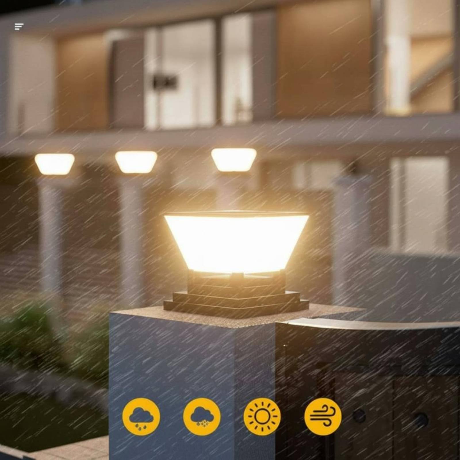 Solar-Pfostenleuchte, wasserab – Outdoor Lighting For Fence Bewertung und Preis